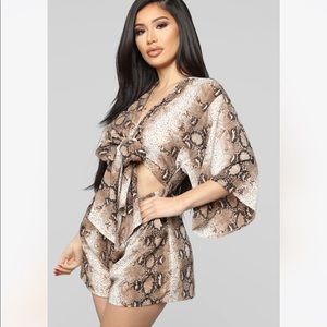 Stylish Snake Print Romper